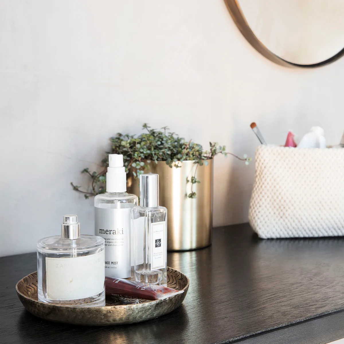 House Doctor Rattan Tablett Messingfinish 4 House Doctor Rattan Tablett Messingfinish – Bild 2